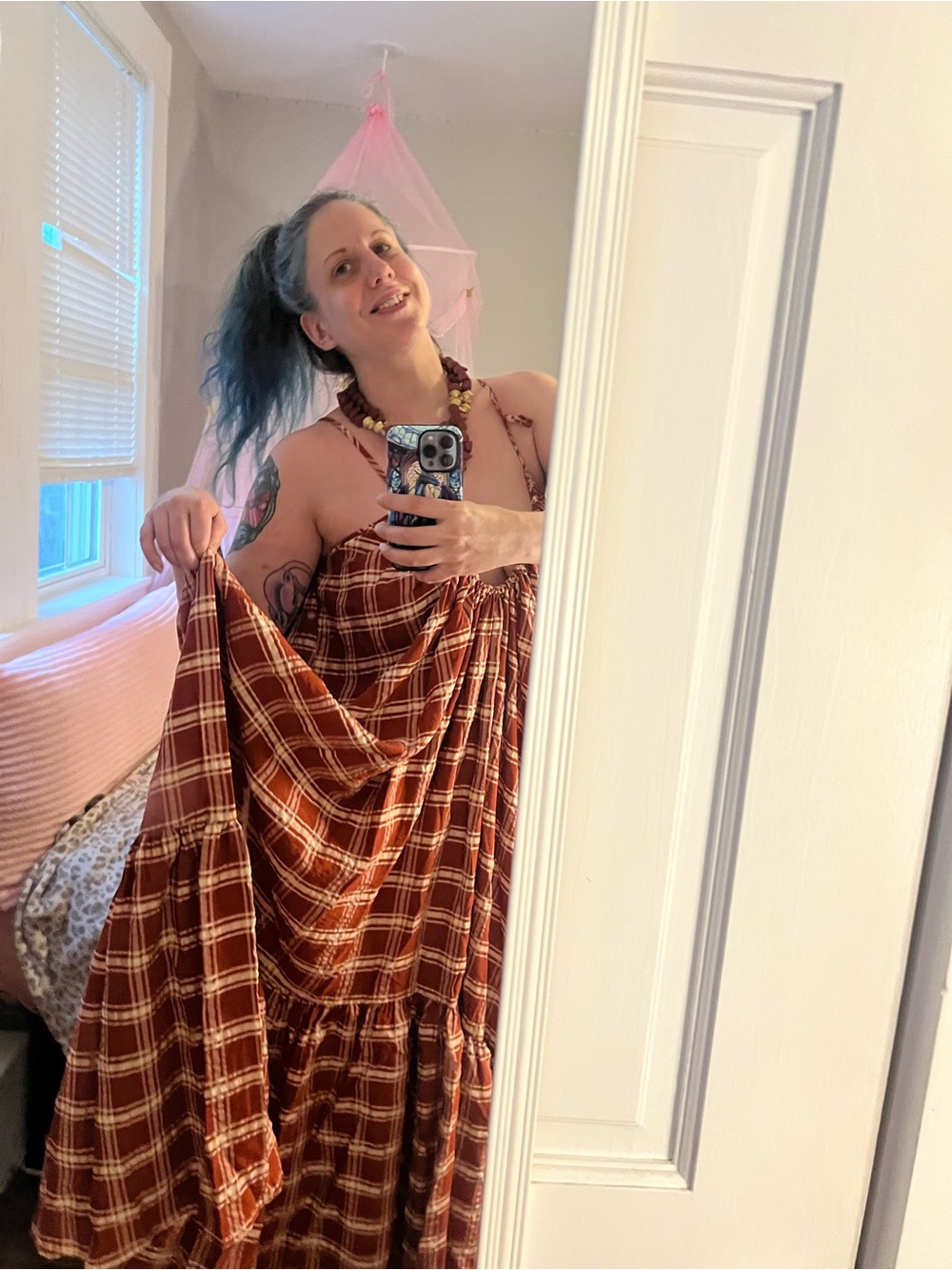 Weili Zheng Plaid Maxi Dress | Oversized |  Approx. XL | EUC | Euro Cottagecore - Picture 10 of 10